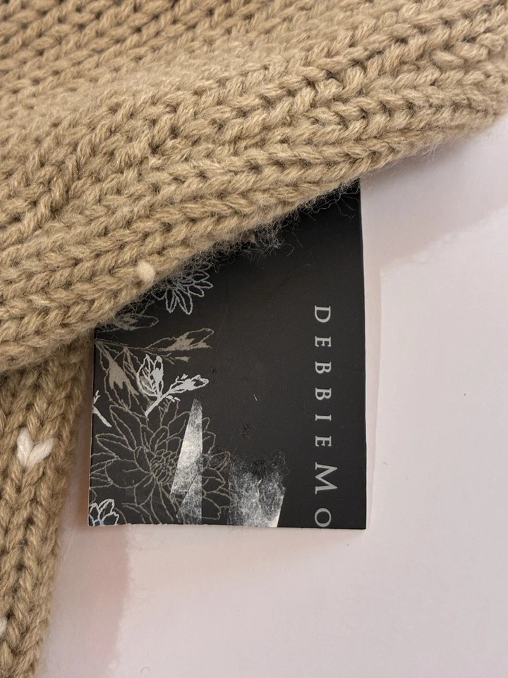 Suéter Pullover NUEVO CON ETIQUETAS DEBBIE MORGAN Sahara Puré de Patatas Beige Cuello Redondo Foto 4 de 4