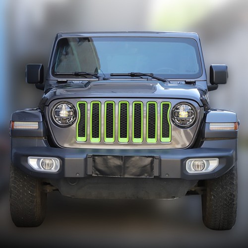 7pcs Front Grille Grill Insert Cover Set fit for Jeep Gladiator JT 2020-2021 - Picture 6 of 6