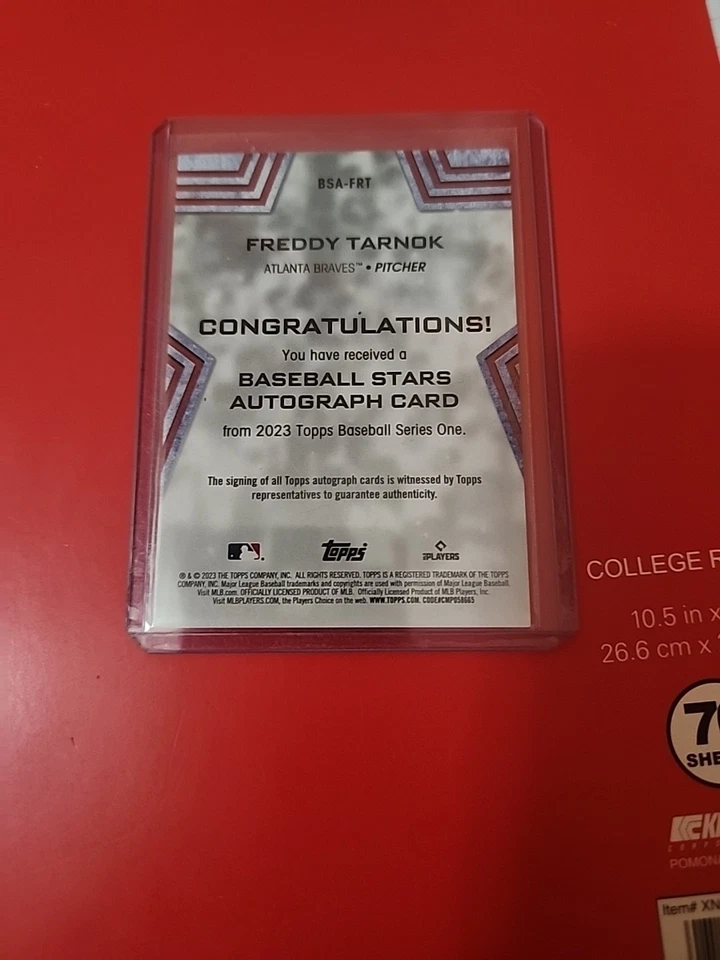 2023 Topps Series 1 - Baseball Stars Autographs Freddy Tarnok #BSA-FRT (AU, RC) - Image 2 of 2