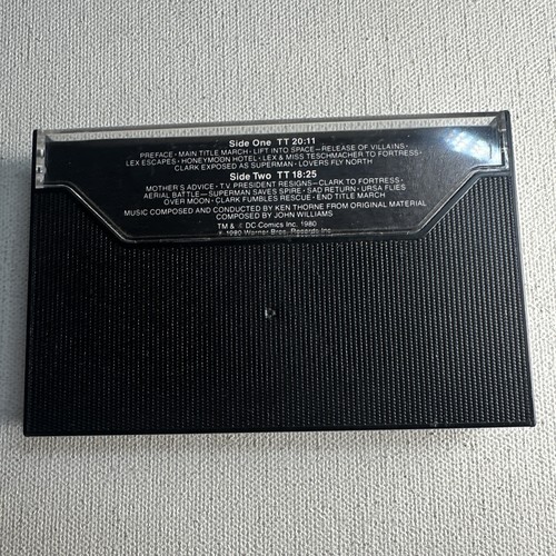 RARE Vintage 80’s SUPERMAN II 2 Movie Soundtrack Audio Cassette Tape! Cult Film! - Picture 4 of 4