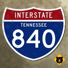 Tennessee Interstate 840 highway marker road sign Murfreesboro Lebanon 12x10