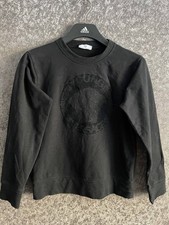 Versace designer sweater with black print and logo for boys, 12 years