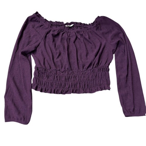 The General Good Piper Long Sleeve Top Off Shoulder or On Shoulder Wine X-Large - Picture 2 of 6