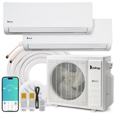 38000 BTU Dual 2 Zone AC Ductless Mini Split Air Conditioner  Heat Pump 12K 24K