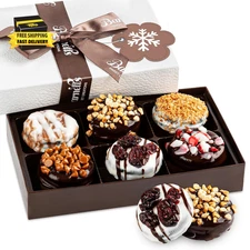 Barnetts Christmas Holiday Thanksgiving 6 Chocolate Cookies Gift Basket, Gourmet