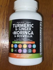Clean Nutraceuticals Turmeric & Ginger Moringa 120 Capsules