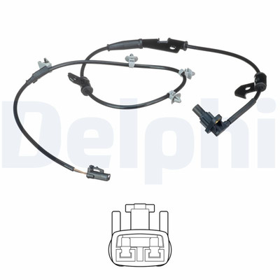DELPHI ABS Sensor Raddrehzahl SS20531 für HYUNDAI 2 GK TIBURON 16V GLS