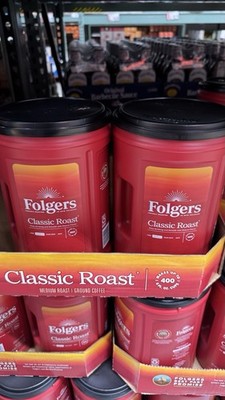 Folgers Classic Roast Medium Roast Ground Coffee Canister 43.5 oz