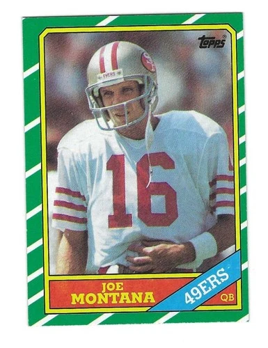 1986 TOPPS #156 JOE MONTANA FOOTBALL CARD (NM-MT)