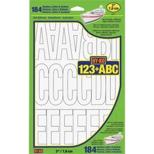 Hy-Ko 3 In. White Vinyl Letters, Numbers & Symbols (184 Count) 30015 Hy-Ko 30015