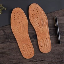 Real Cowhide Insole Leather Shoes Boots Shoe Inserts Soft Breathable Deodorant A