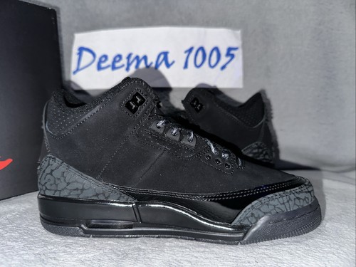 Nuevo con caja Air Jordan 3 Retro GS 'Gato Negro' DM0967 001 - Talla 4Y - Imagen 6 de 13