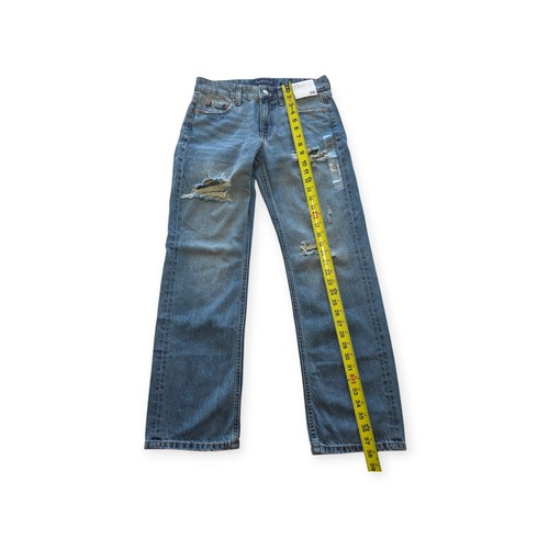 Aero Aéropostale Low Rise Baggy Jeans Grunge Distressed Women's Size 0S Short - Picture 4 of 6