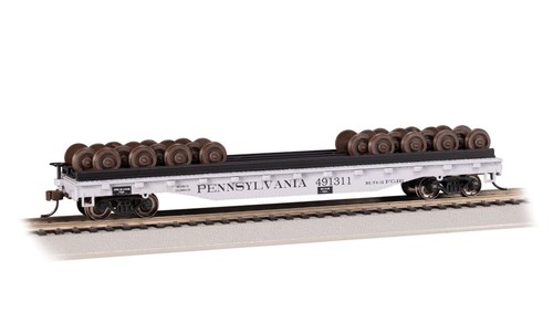 Coche plano HO 52' con carga de ruedas Pennsylvania #491311 | Zustand: New