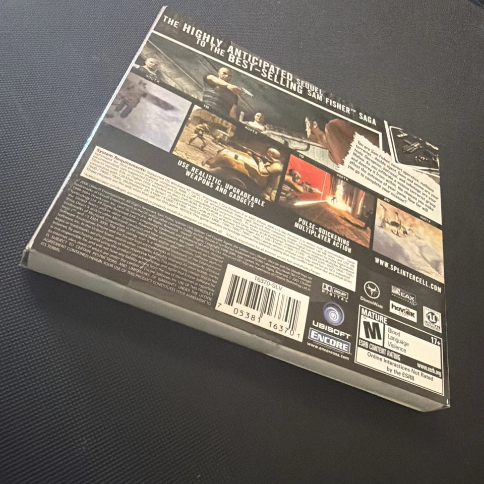 Tom Clancy's Splinter Cell Double Agent PC DVD-ROM Game Brand New Sealed - Image 2 of 2