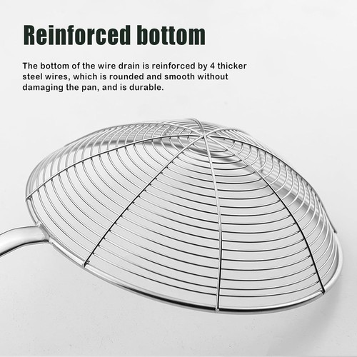 IQCWOOD Spider Strainer Skimmer with Wood Handle - 5.5 Inch Fryer 5.5inch - Picture 5 of 9
