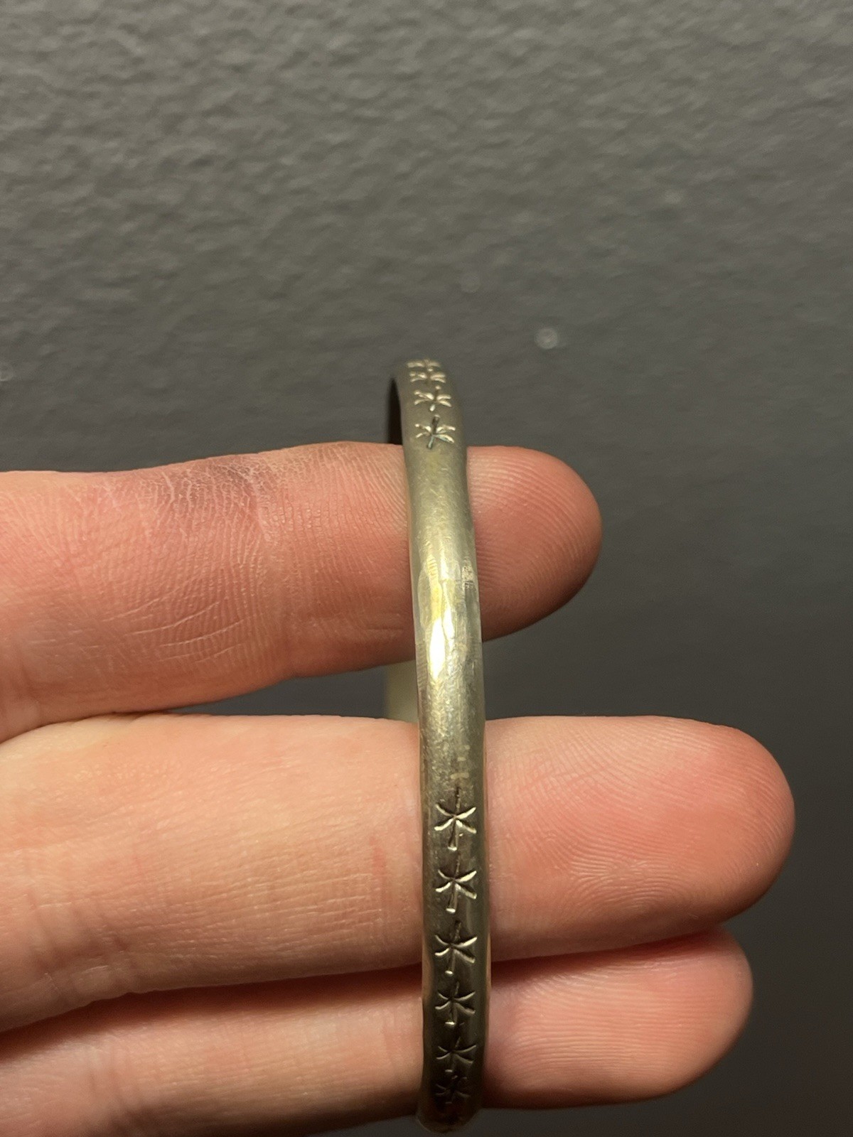 Sterling Silver Star Pattern 925 Cuff Bracelet 5m… - image 5