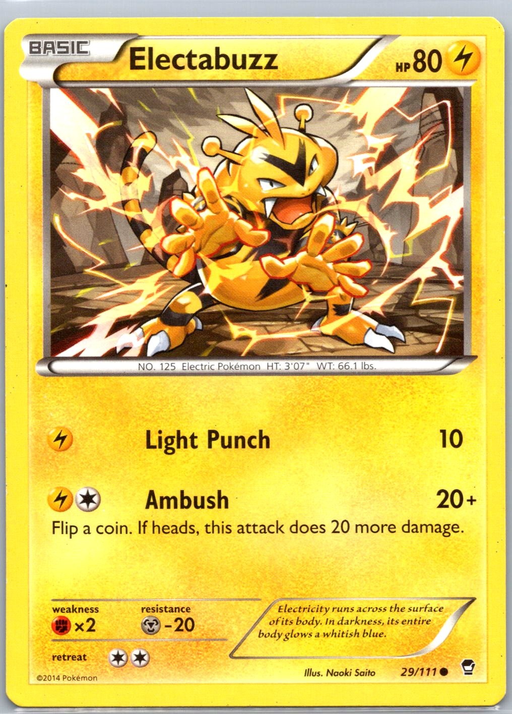 Electabuzz 29/111 Common Furious Fists Pokemon Lightly Played