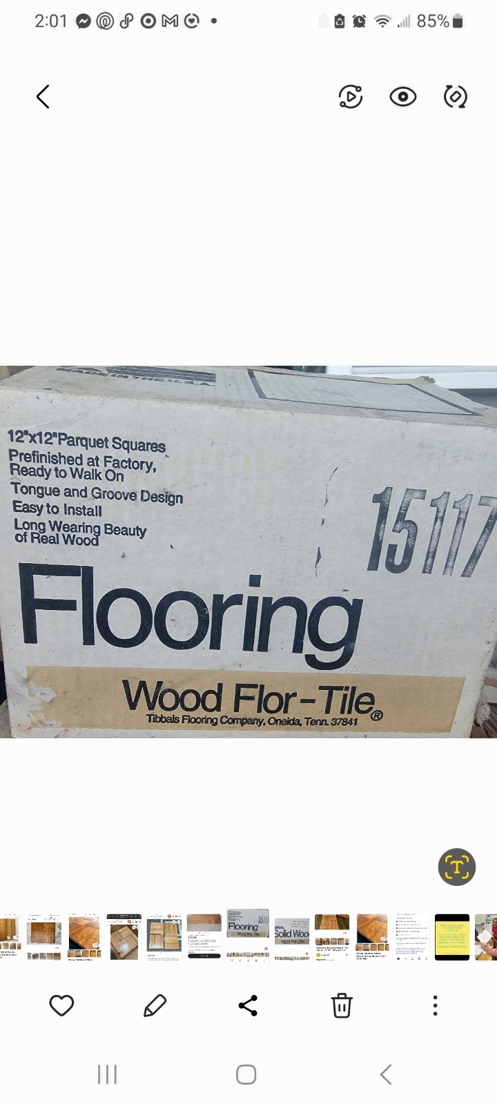 Hartco Solid Oak Parquet Flooring 12 X12  25 Sq Feet. New Old Stock