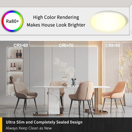Rund LED Deckenleuchte Deckenlampe Für Flur Wohnzimmer Schlafzimmer Küche - Bild 7 von 12