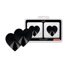 Coquette Chic Desire - Schwarze Brustwarzenschoner in Herzform