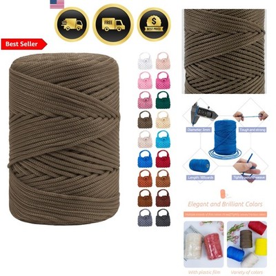Macrame Cord 3mm x 185yards Braided Polyester Yarn for Knitting Crafts
