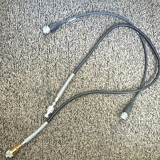 N Male to N Male 1:2 Coaxial Splitter Cable, Black, Round