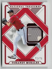 2025 Panini National Treasures Treasured Threads Swatch Yohandy Morales /75 JS