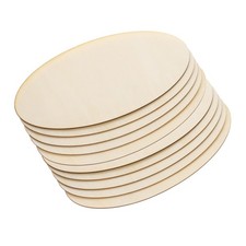 120x60x2mm Holzst&uuml;cke, 10er Pack unfertige ovale Holzformen f&uuml;r Bastelprojekte