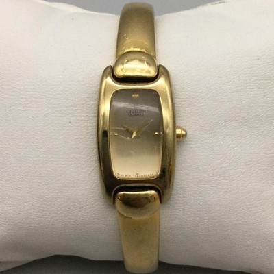 Vintage Citizen Womens Watch 16mm Gold Tone Bangle 5421-S76442 New