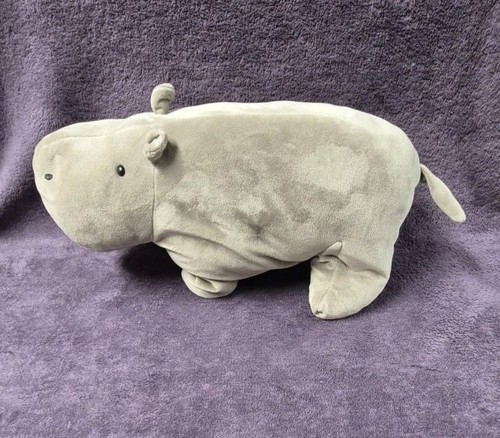 Jellycat 16" Mellow Mallow Grey Hippo Plush RARE - Picture 3 of 9