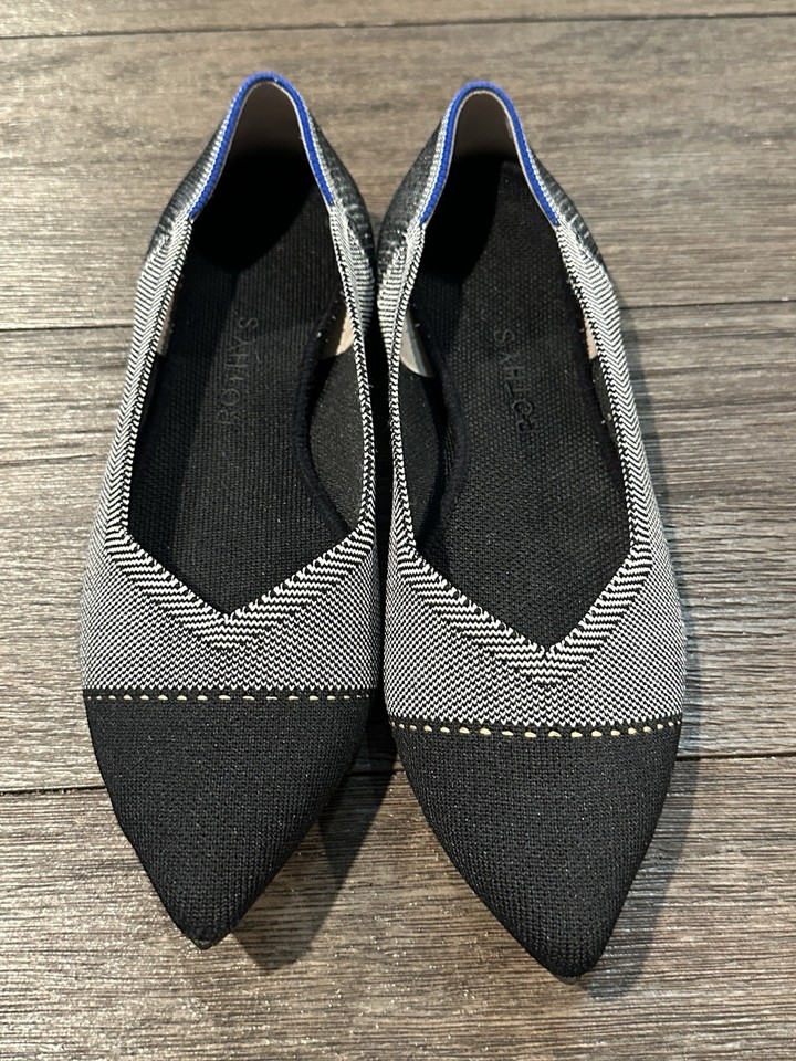 Pointee Ballet Rothy's The Point Gray Mist Cap-toe Ballet Flat Size 11.5 W GUC | eBay