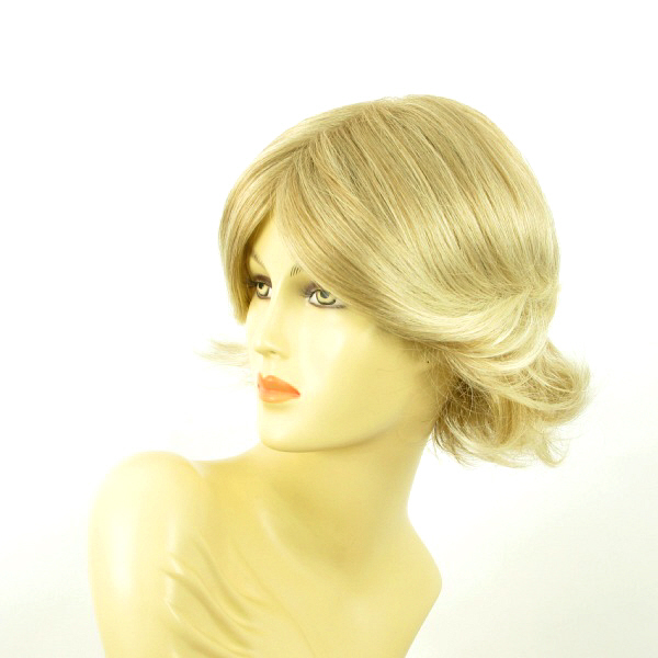 Perruque courte blond méché très clair LISA bonnet ajustable et respirant - 2