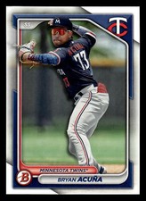 Bryan Acuna Prospect 2024 Bowman #BP-4 Minnesota Twins