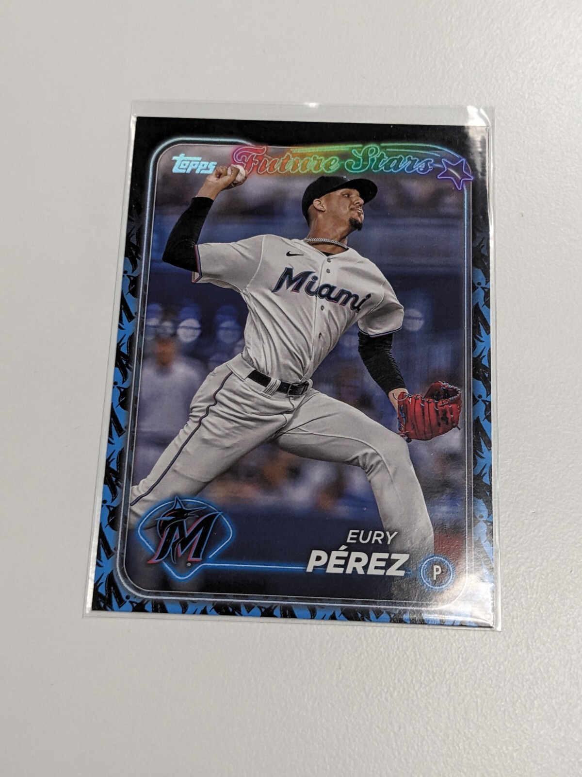 2024 Topps Series 1 Eury Perez Marlins Future Stars Team Color Border SSP #197