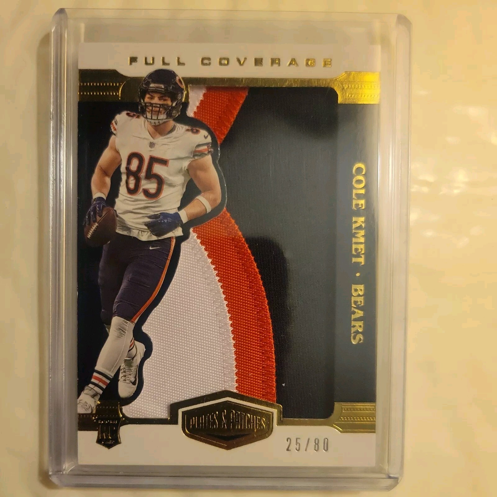 Cole Kmet Panini Plates & Patches Full Coverage Memorabilia #FC30 Base