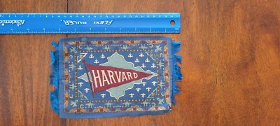 harvard tobacco c1910s cigarette / tobacco felt HARVARD UNIVERSITY brown border large size