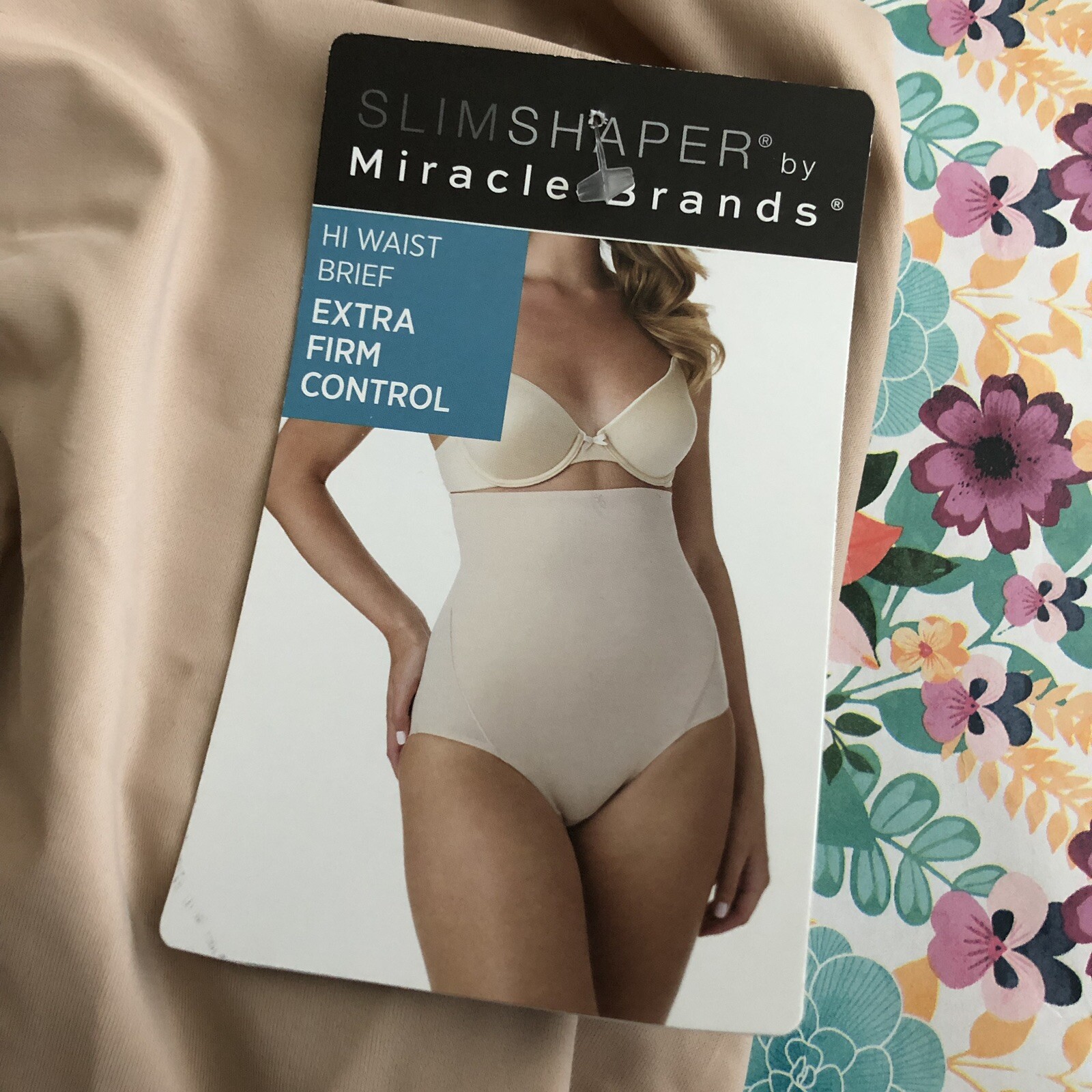 SlimShaper Miracle Brands Hi Waist Brief Extra Firm Control Beige