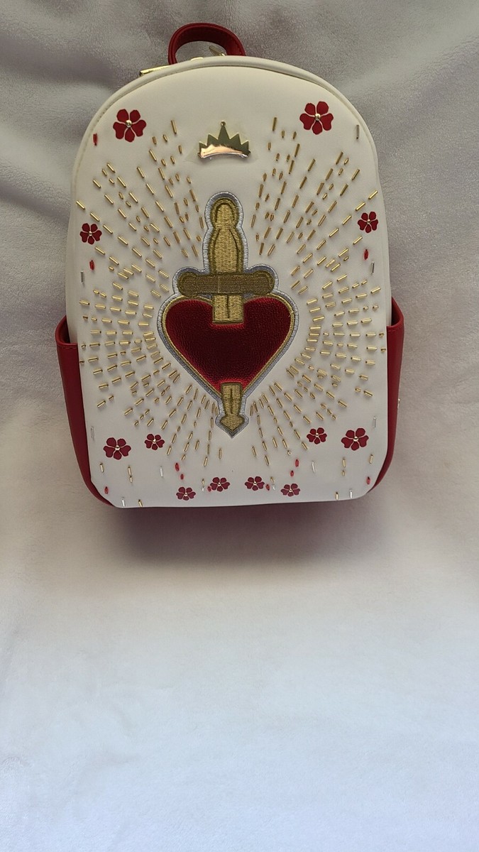 Loungefly White and Red Floral Heart Character Mini Backpack Loungefly Disney Minnie Mouse Hearts Ears Mini Backpack  main image 4