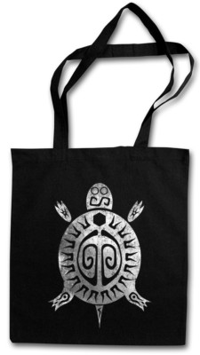 AZTEC TURTLE STOFFTASCHE Indianer Sign Kultur Zivilisation Maya Religion