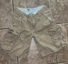 The Children Place khakis cargo shorts adjustable waist dark tan Size BOYS 6