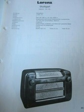Schaltplan Radio Lorenz Stuttgart 1949/50