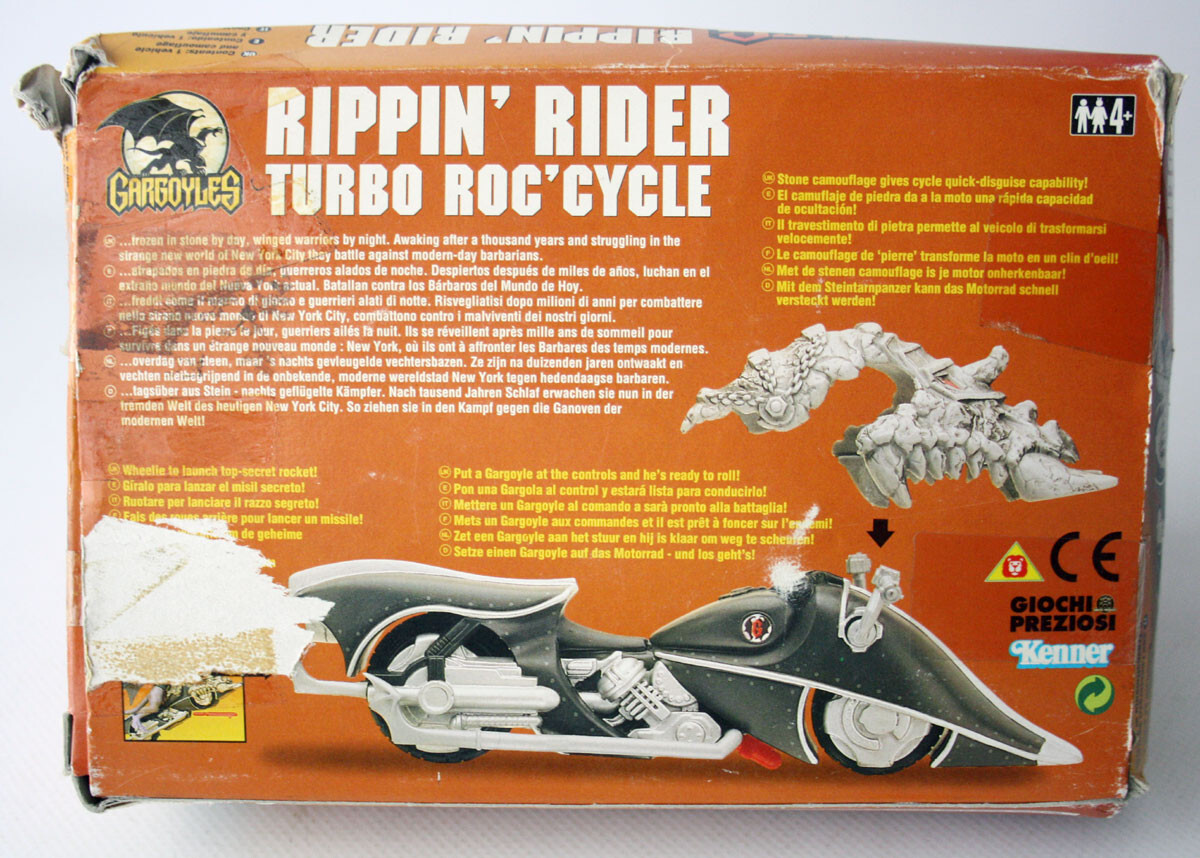 RARE VINTAGE 1995 GARGOYLES RIPPIN' RIDER TURBO ROC' CYCLE KENNER