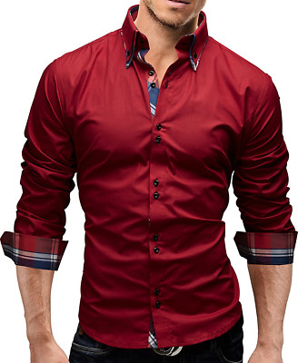 Mens Fashion Casual Shirts Luxury Dress Button Down Slim Fit Long Sleeves Shirts | eBay Mens Fashion Casual Shirts Luxury Dress Button Down Slim Fit Long Sleeves Shirts | eBay