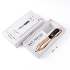 New Handheld Rechargeable White/Gold Plasma Pen Mole Removal Device 10Pcs Tips
