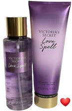 Victoria's Secret LOVE SPELL 8.4 oz Body Mist and Lotion - Set