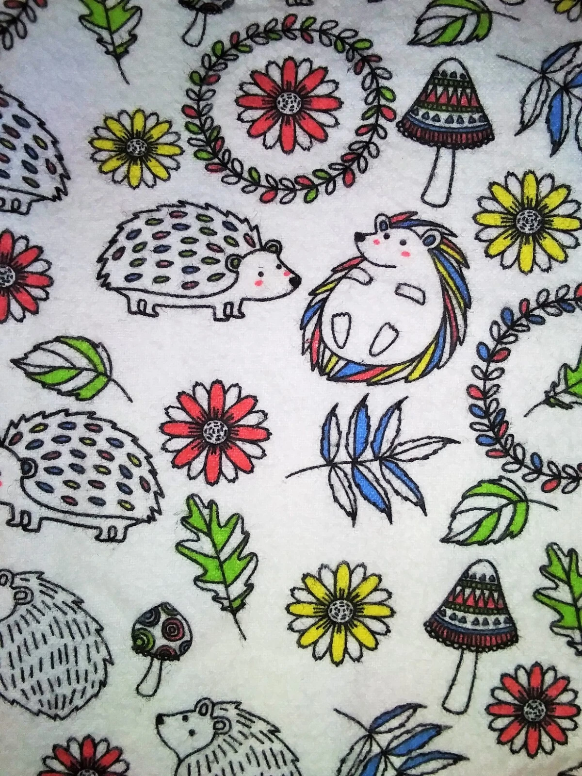 Large Bird CAGE COVER 100% Cotton Flannel "HEDGEHOGS"
