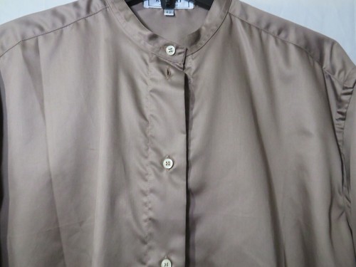 Camicia blusa Rubinacci Made in Italy marrone design seta bottoni taglia 42 nuova senza etichette - Foto 4 di 5