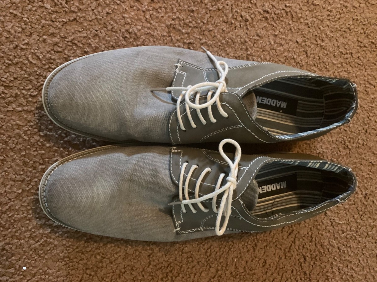 Steve Madden 11.5 Men’s Canvas Plain Toe Derby Lace Up Shoes Amazon.com | Steve Madden Ajapp Oxford Shoes for Men - Man  main image 2