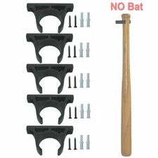 5PCS BASEBALL BAT HOLDER VERTICAL WALL MOUNT HALTER RACK HANGER DISPLAY